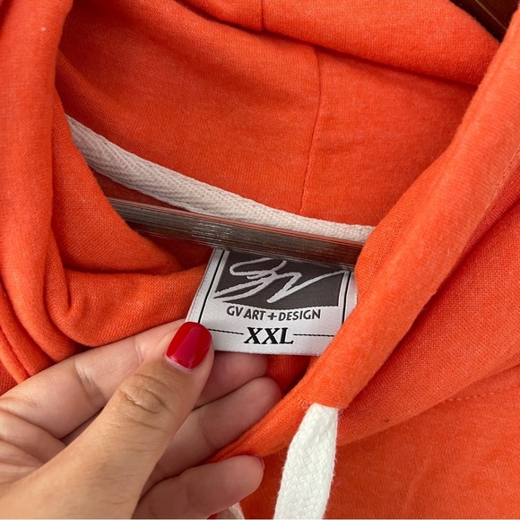 GV ART + DESIGN Cleveland Football Orange Hoodie XXL - Picture 3 of 5